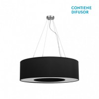 Distribuidor - Lâmpadas Diversas | Colgantes Moderno | COLGANTE MEDIANO HAITI 4XE27 CROMO/NEGRO REGX65X65 CM Ref: 051996509